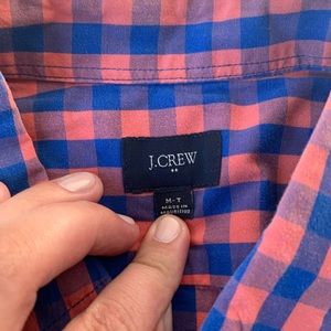 J. Crew Mens Gingham Shirt MT